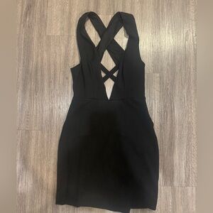 NBD X The Naven Twins Womens Stretch Strappy Sleeveless Mini Dress Black Size S